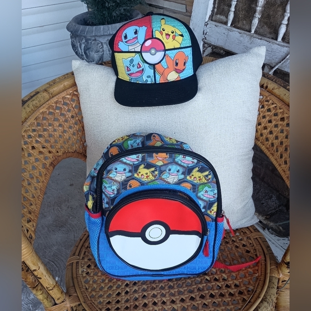 Pokemon Kids Cap And Back Pack Combo - Multicolor